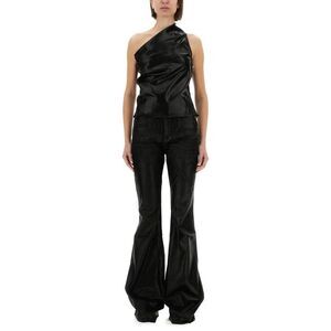 DRKSHDW Women's Asymmetric Top and Flare Pants Set Women BLACK T-Shirts & Tops